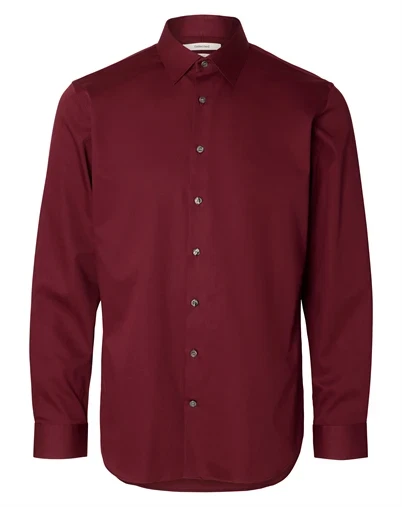 Selected - Performance Slim Skjorte - Tawny Port